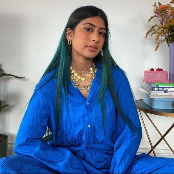 H&M Ramadan Modest Shirt Dress New Jacquard Weave - Picture 6 of 7